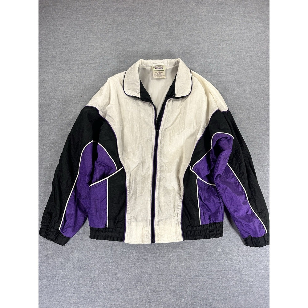 Vintage 1993 Westside Collection Windbreaker Womens S Purple Colorblock Jacket
